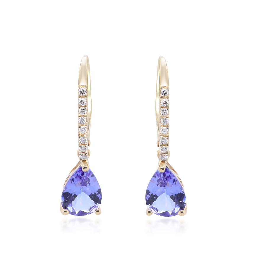 Elizabeth 14K Yellow Gold Pear-Cut Tanzanite Earrings