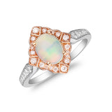 Cataleya 10K Two-Tone Gold Oval-Cut Natural African Opal Ring