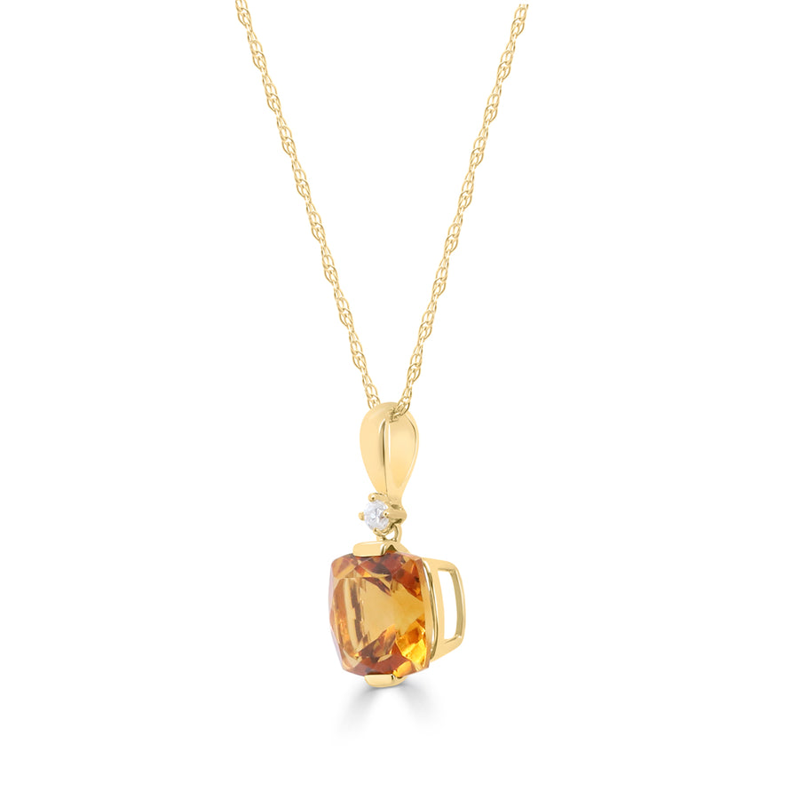 Kehlani 10K Yellow Gold Cushion-Cut Brazilian Citrine Pendant