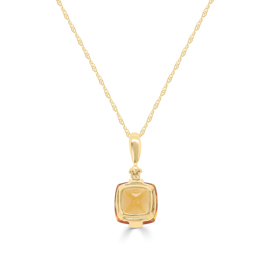 Kehlani 10K Yellow Gold Cushion-Cut Brazilian Citrine Pendant