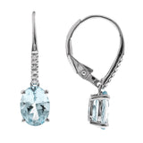 Erika 14K White Gold Oval-Cut Brazilian Aquamarine Earring