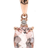 Catalina 10K Rose Gold Cushion-Cut Madagascar Morganite Pendant