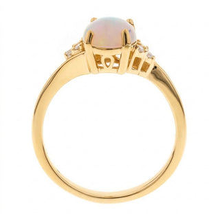 Maya 14K Yellow Gold Oval-Cut Ethiopian Opal Ring