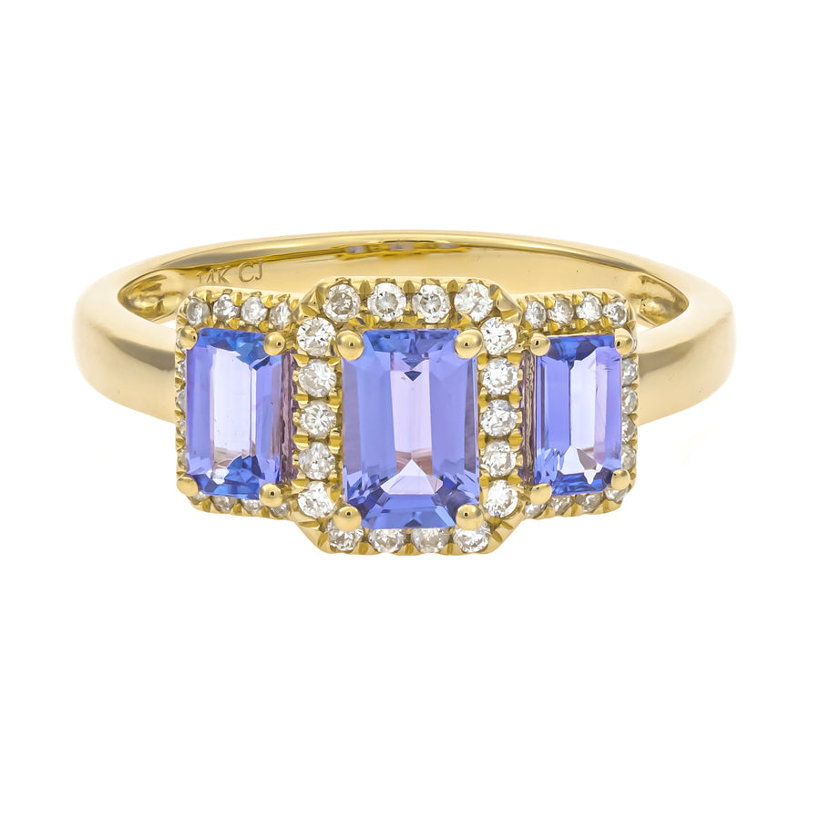 Sophia 14K Yellow Gold Emerald-Cut Tanzanian Tanzanite Ring