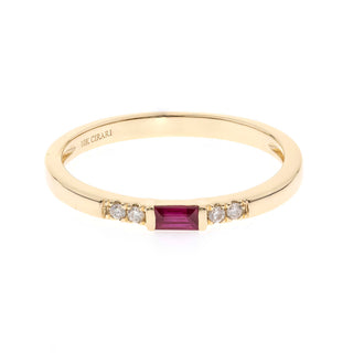 Adriana 10K Yellow Gold Baguette-Cut Mozambique Ruby Ring