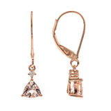 Bella 10K Rose Gold Trillion-Cut Morganite Earrings