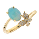 Zhuri 10K Yellow Gold Oval-Cut African Opal Ring