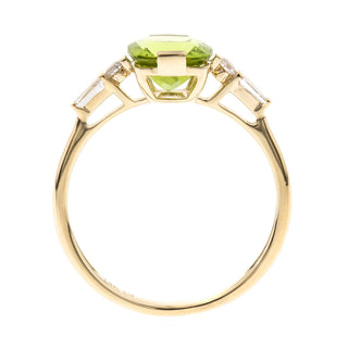 Brinley 14K Yellow Gold Cushion-Cut Manchurian Peridot Ring