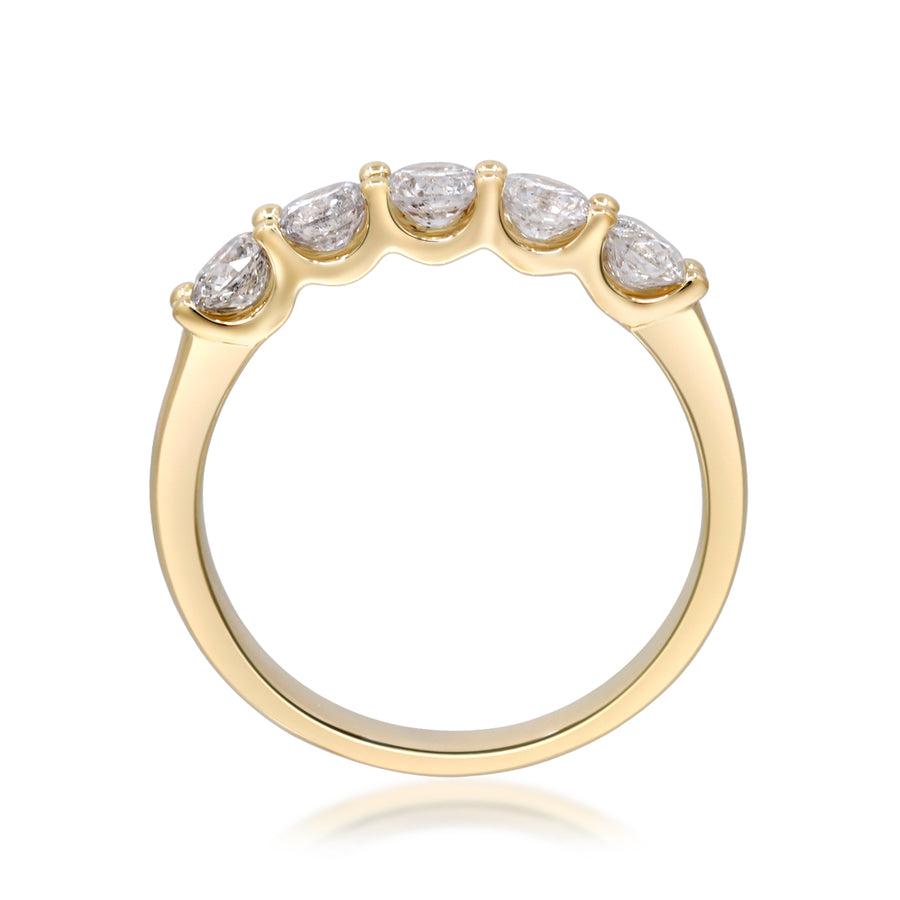 Josephine 14K Yellow Gold Round-Cut White Diamond Ring