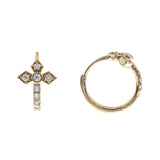 Kaylee 10K Yellow Gold Round-Cut White Diamond Earrings