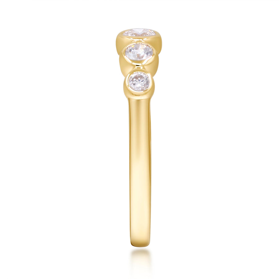 Emery 14K Yellow Gold Round-Cut White Diamond Ring