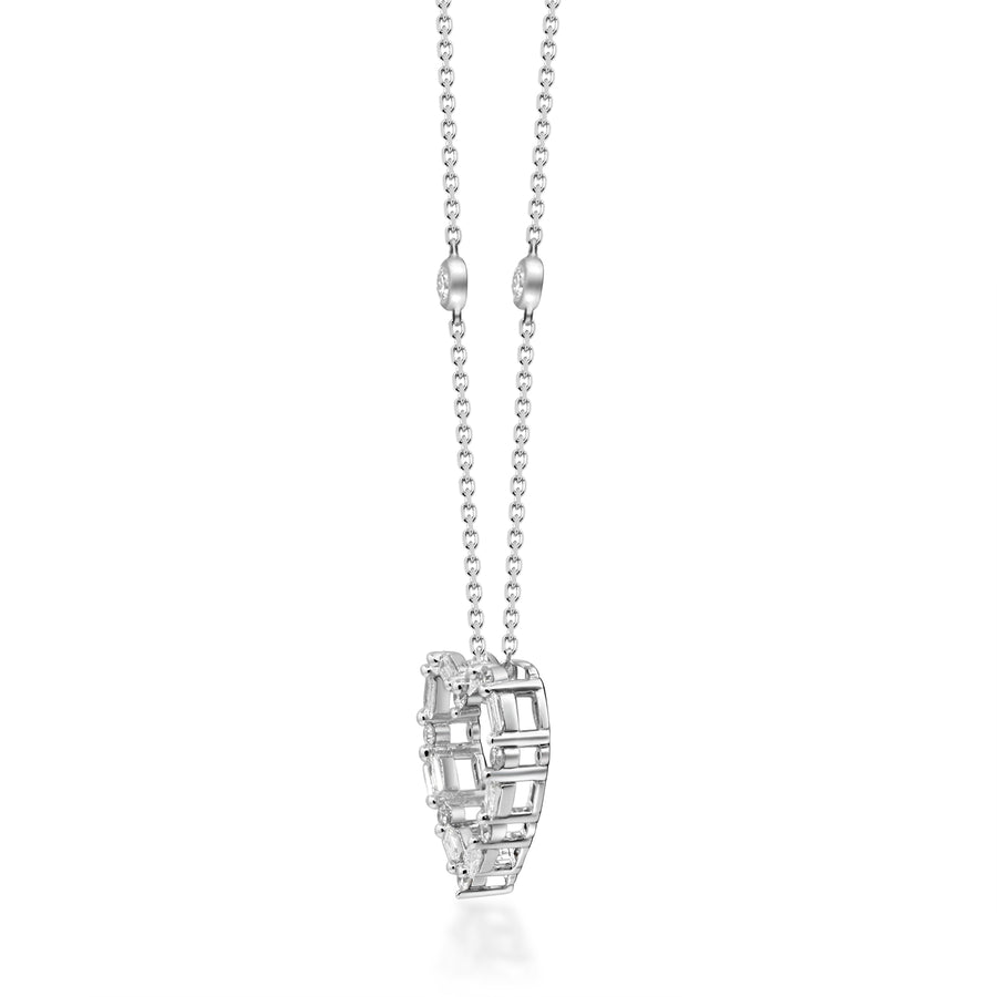 Brooklyn 14K White Gold Baguette-Cut White Diamond Pendant