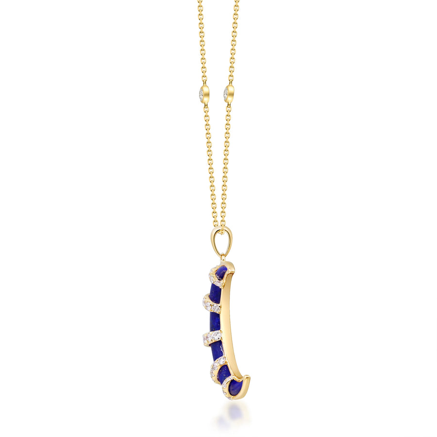 Adeline 14K Yellow Gold Fancy-Cut Lapis Pendant