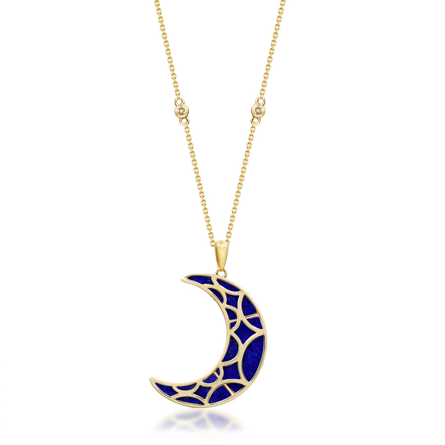 Adeline 14K Yellow Gold Fancy-Cut Lapis Pendant