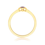 Ella 14K Yellow Gold Pear-Cut  Mozambique Ruby Ring