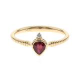 Ella 14K Yellow Gold Pear-Cut  Mozambique Ruby Ring
