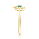 Penelope 10K Yellow Gold Round-Cut Emerald Ring