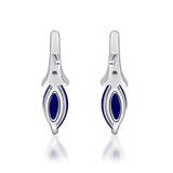 Madelyn 14K White Gold Marquise-Cut Blue Sapphire Earrings