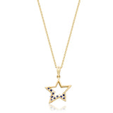 Ayla 14K Yellow Gold Round-Cut Blue Sapphire Pendant