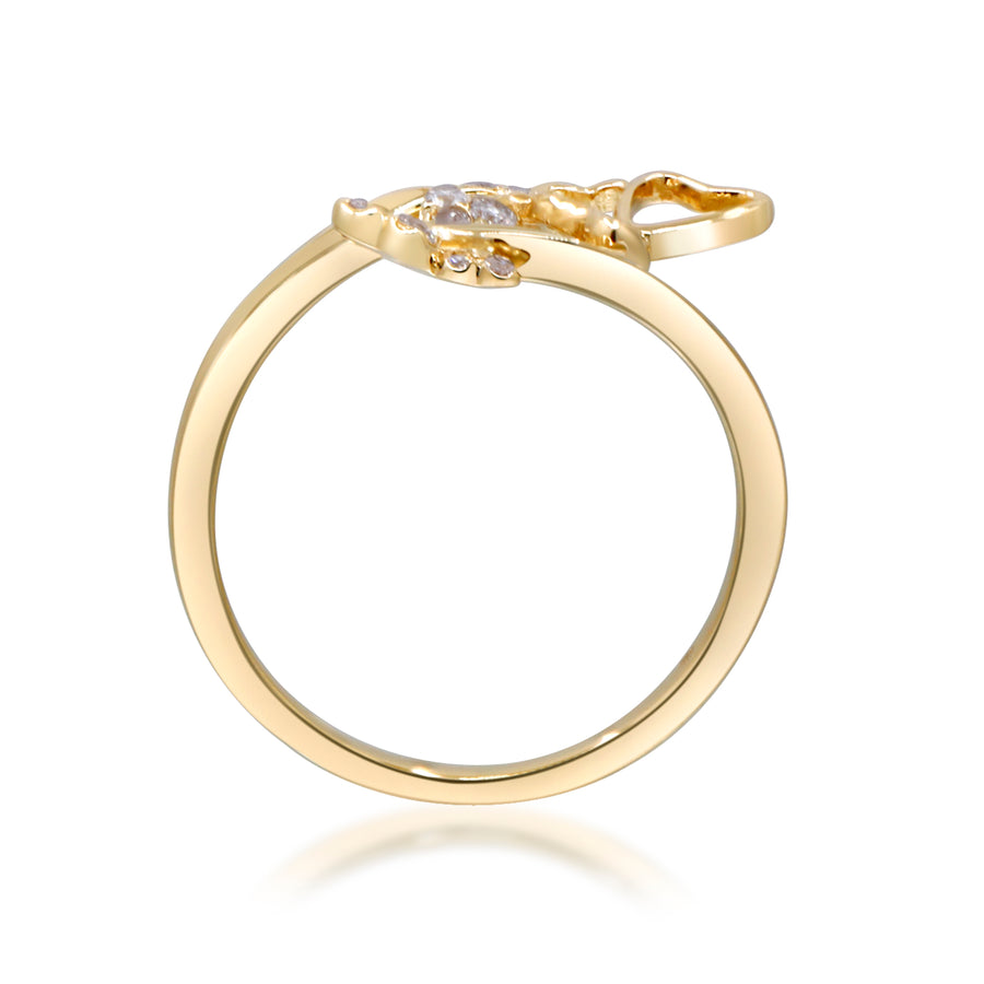 Elizabeth 14K Yellow Gold Round-Cut White Diamond Ring