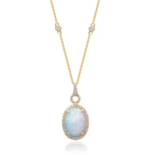 Kadence 14K Yellow Gold Oval-Cut Opal Pendant