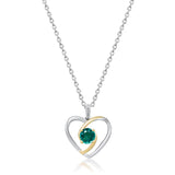 Verde Amour Heart Emerald Pendant