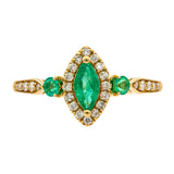 Audrey 14K Yellow Gold Marquise-Cut Zambian Emerald Ring