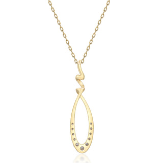 Leo 14K Yellow Gold Round-Cut White Diamond Pendant