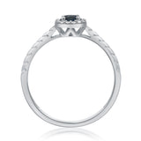 Victoria 14K White Gold Round-Cut Blue Sapphire Ring