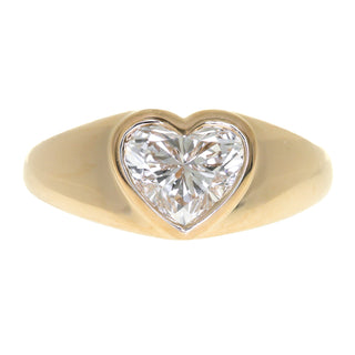 14K Yellow Gold Heart-Cut LAB Grown Diamond Ring