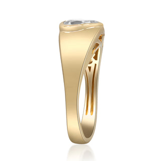 14K Yellow Gold Heart-Cut LAB Grown Diamond Ring