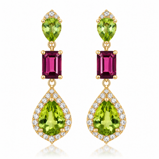 Valerie 10K Yellow Gold Pear-Cut Peridot Earrings