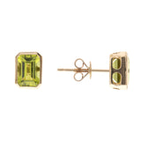 Reign 14K Yellow Gold Emerald-Cut Peridot Earring