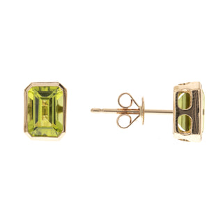 Reign 14K Yellow Gold Emerald-Cut Peridot Earring