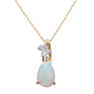 Brielle 14K Yellow Gold Pear-Cut Opal Pendant