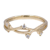 Scarlett 10K Yellow Gold Round-Cut White Diamond Ring