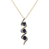 Emery 14K Yellow Gold Oval-Cut Blue Sapphire Pendant