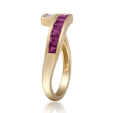 Winnie 14K Yellow Gold Square-Cut Mozambique Ruby Ring