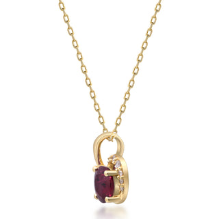 Amelie 14K Yellow Gold Oval-Cut Mozambique Ruby Pendant