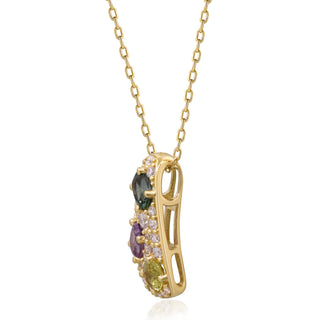Aleah 14K Yellow Gold Oval-Cut Fancy Sapphire Pendant