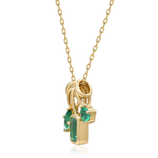 Amelie 14K Yellow Gold Emerald-Cut Zambian Emerald Pendant