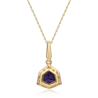 Abby 10K Yellow Gold Trillion-Cut Pink Amethyst Pendant