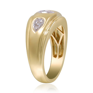 14K Yellow Gold Oval-Cut LAB Grown Diamond Ring