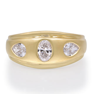 14K Yellow Gold Oval-Cut LAB Grown Diamond Ring