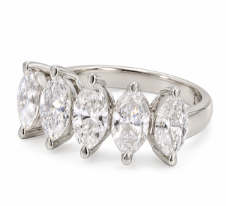 Ruth 14K White Gold Marquise-Cut LAB Grown Diamond Rings