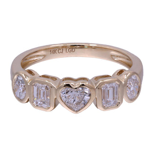 Ruth 14K Yellow Gold Heart-Cut LAB Grown Diamond Rings