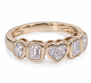 Ruth 14K Yellow Gold Heart-Cut LAB Grown Diamond Rings