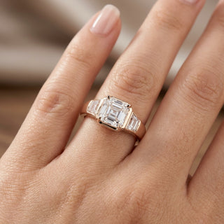 Ruth 14K Yellow Gold Square-Cut LAB Grown Diamond Rings