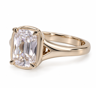 Ruth 14K Yellow Gold Cushion-Cut LAB Grown Diamond Rings