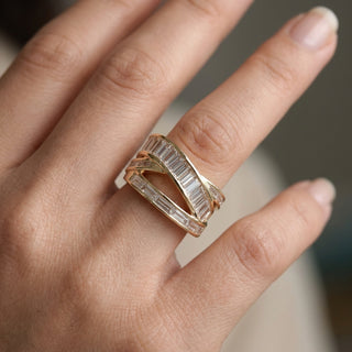 Ruth 14K Yellow Gold Princess-Cut LAB Grown Diamond Rings